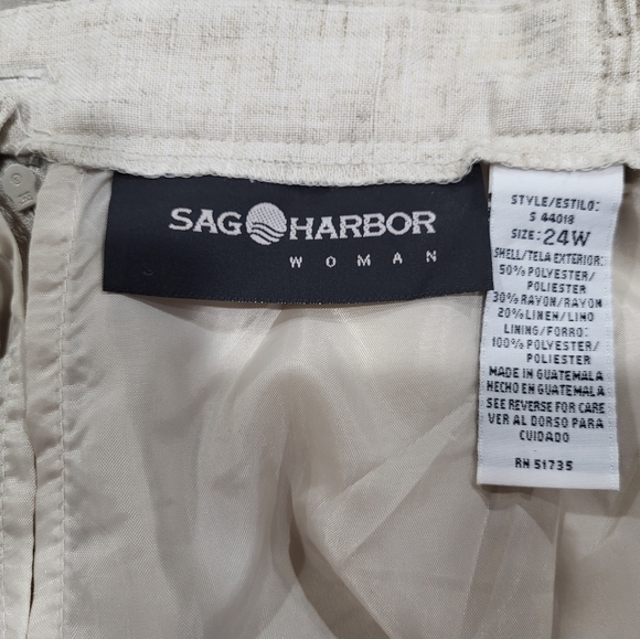 Sag Harbor Classic Linen lined skirt - Picture 3 of 3